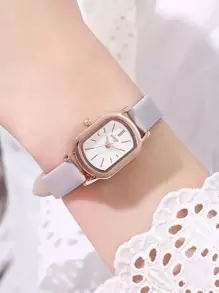 1入組極簡風格石英表 - 灰色 - 查看 1