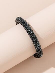 Rhinestone Decor Cuff Bangle