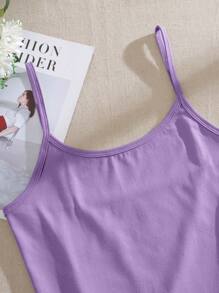 INAWLY Top de tirantes corto unicolor