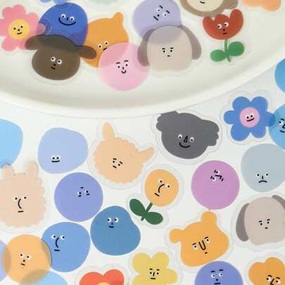 papermore 100入組卡通圖案隨機貼紙