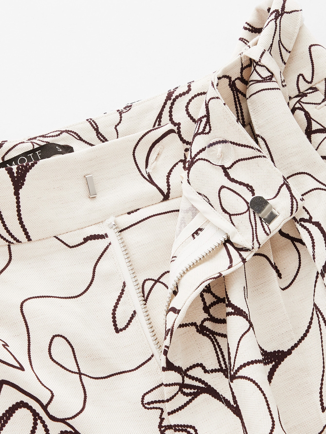 MOTF PREMIUM LINEN FLORAL LINE ART PANTS SHEIN USA