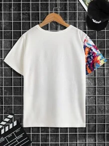 SHEIN Tween Boy Animal Print Tee - White - View 2