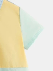 SHEIN 男童拼色polo衫 - 薄荷綠 - 查看 3