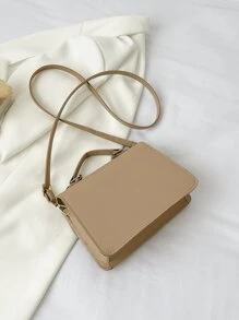 Minimalist Butterfly Decor Hobo Bag - Khaki - View 3