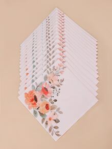 20pcs Flower Pattern Disposable Napkin - Pink - View 4