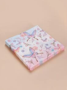 20pcs Butterfly Pattern Disposable Napkin, Paper Napkin For Birthday Party - Baby Pink - View 3