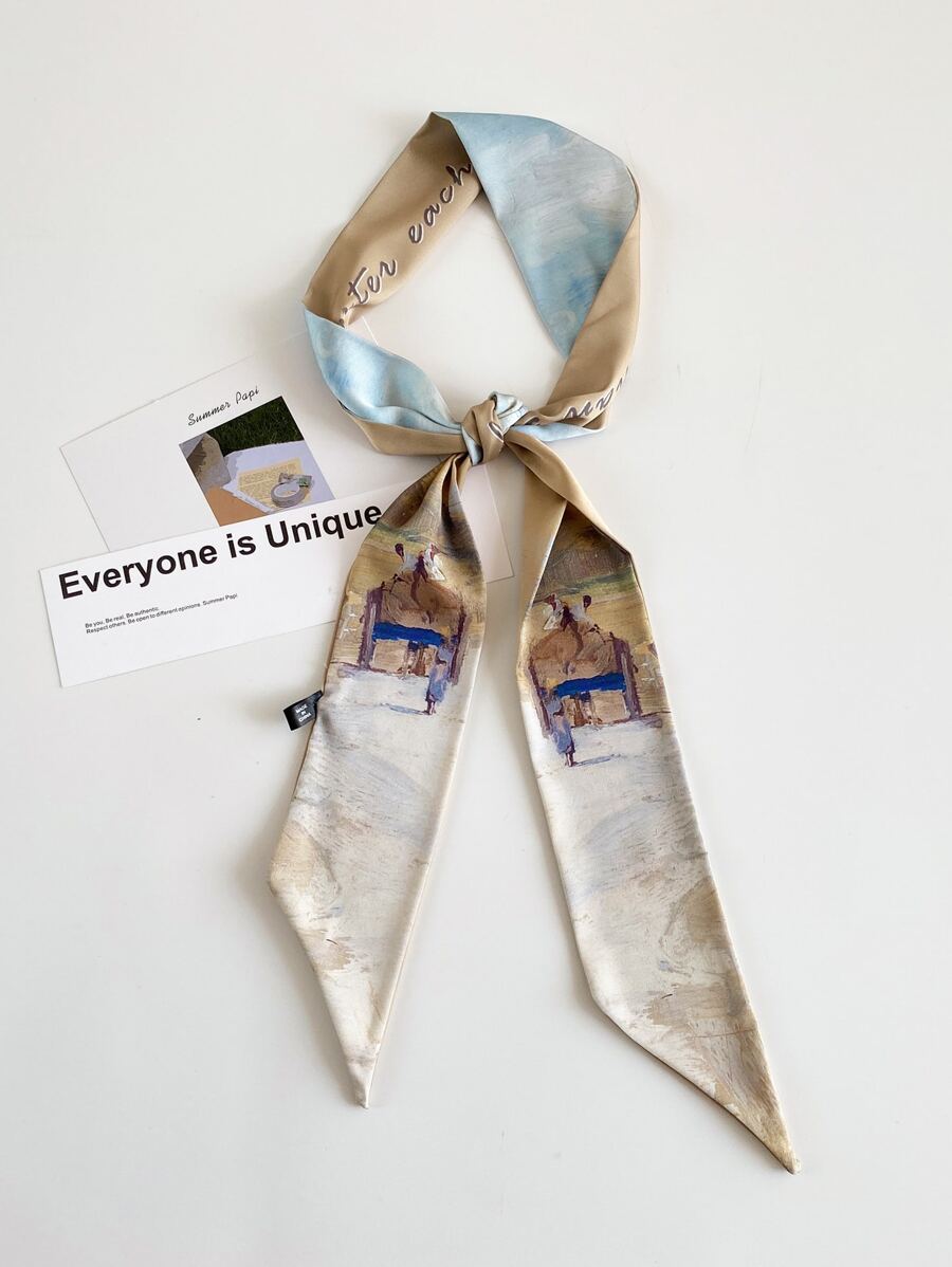 Khăn quàng cổ có hình và chữ - Nhiều màu - Xem 1