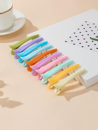 10入組極簡風格鴨嘴夾