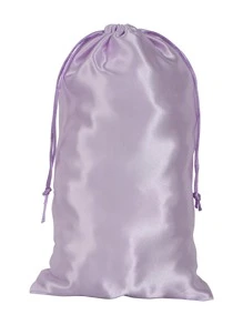 1pc Satin Wig Storage Bag - Mauve Purple - View 2