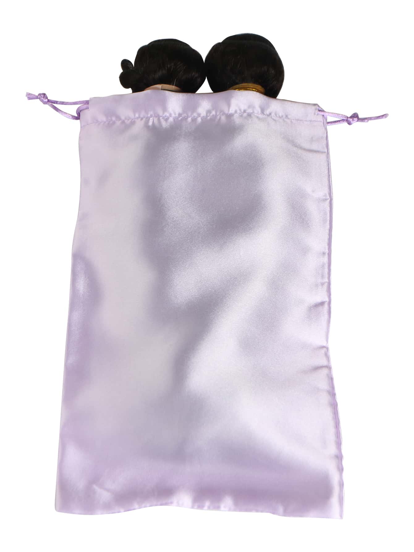 1pc Satin Wig Storage Bag - Mauve Purple - View 1