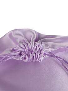 1pc Satin Wig Storage Bag - Mauve Purple - View 8
