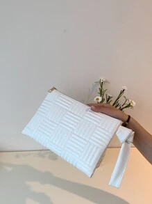 Túi Vuông Tối giản Chi tiết đường khâu Túi Vuông , Đối với phụ nữ , & Cổ cồn trắng Công nhân
工人 , Đối với Lady , Cho Nữ Son môi , Đối với , Đối với Dạ hội , Cho đám cưới , Cho bữa tiệc - trắng - Xem 1