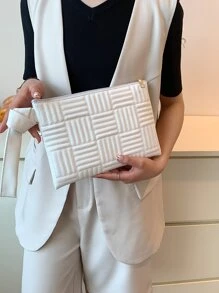 Túi Vuông Tối giản Chi tiết đường khâu Túi Vuông , Đối với phụ nữ , & Cổ cồn trắng Công nhân
工人 , Đối với Lady , Cho Nữ Son môi , Đối với , Đối với Dạ hội , Cho đám cưới , Cho bữa tiệc - trắng - Xem 6