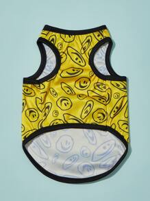 1入組表情圖案寵物背心 - 彩色 - 查看 5