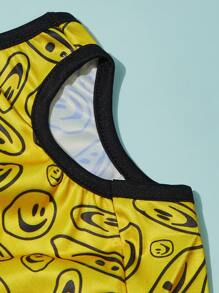 1入組表情圖案寵物背心 - 彩色 - 查看 6