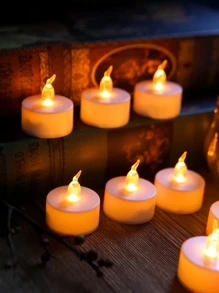 6pcs Reusable Plastic Electronic Flameless Candle,Creative Solid Decorative LED Flameless Candle For Birthday Party - Yellow - View 5