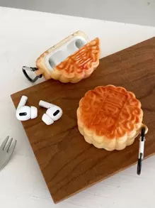 Hộp đựng thiết kế bánh trung thu 3D tương thích với Airpods - Màu vàng - Xem 1