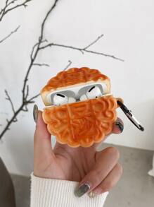 Hộp đựng thiết kế bánh trung thu 3D tương thích với Airpods - Màu vàng - Xem 4