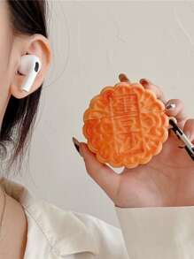 Hộp đựng thiết kế bánh trung thu 3D tương thích với Airpods - Màu vàng - Xem 5