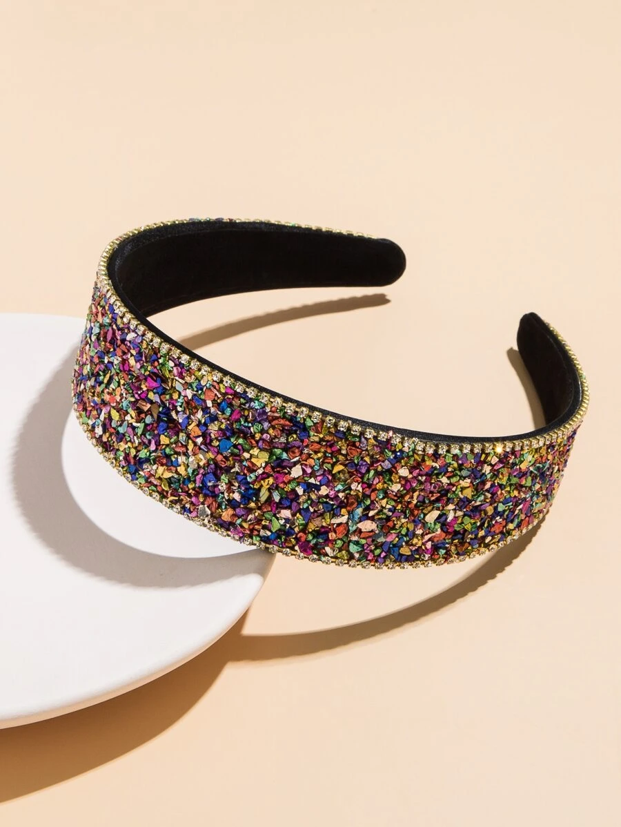 立方氧化鋯裝飾頭帶，優雅款式 - 彩色 - 查看 1