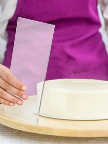 1pc Clear Cake Scraper - Trong sáng - Xem 3