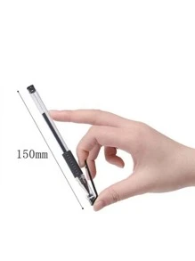 Bulletproof Your Workday: 10 Refillable 0.5mm Gel Pens for Office Signatures - Black - View 3