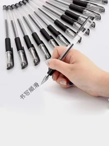 Bulletproof Your Workday: 10 Refillable 0.5mm Gel Pens for Office Signatures - Black - View 5