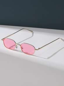 Metal Frame Tinted Lens Fashion Glasses Cute For Women's Gift For Summer Sunglasses Beach Sun Glasses Beach Accessories For Women Sun Glasses Sunglasses Shades Basics And Suit For Sweater Jeans Sweatpants Hoodie Jackets Dress And Long Sleeve Shirt Fashionable Shade Elegant Outfit Family Outings Travel Vacation Holiday For Summer Beach Vacation,Outdoor,Travel - Pink - View 2