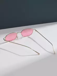 Metal Frame Tinted Lens Fashion Glasses Cute For Women's Gift For Summer Sunglasses Beach Sun Glasses Beach Accessories For Women Sun Glasses Sunglasses Shades Basics And Suit For Sweater Jeans Sweatpants Hoodie Jackets Dress And Long Sleeve Shirt Fashionable Shade Elegant Outfit Family Outings Travel Vacation Holiday For Summer Beach Vacation,Outdoor,Travel - Pink - View 3