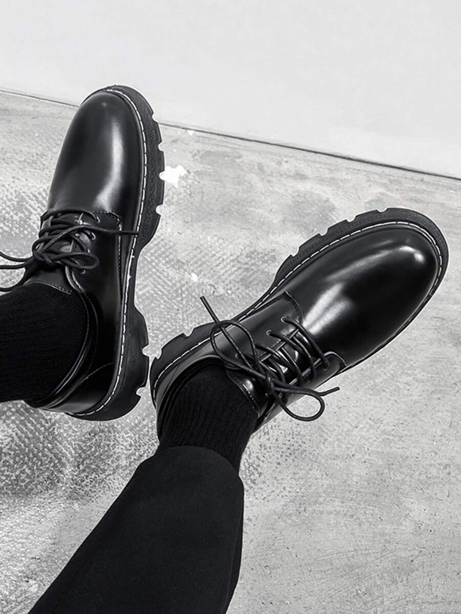 男士前綁帶牛津鞋