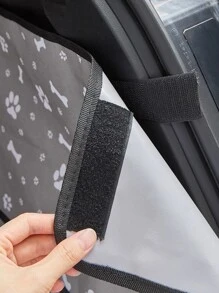 1pc Oxford Cloth Material Rear Seat Pet Car Mat, Pet Outdoor Pet Car Mat, Protect Pets, Suitable For Pet Outdoor Car And Outdoor Use - Grey - View 5