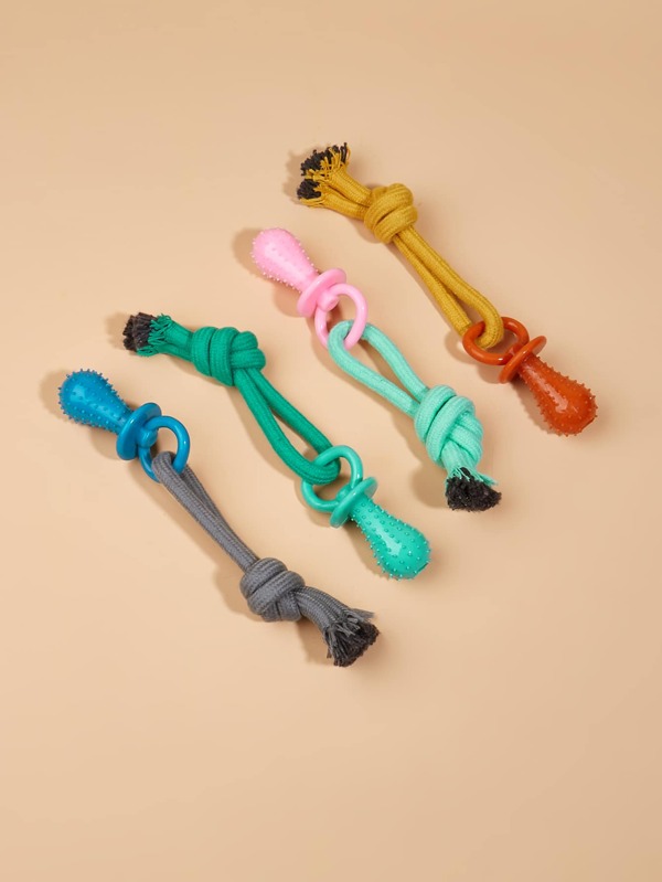 1pc Random Color Pacifier Design Pet Chew Toy