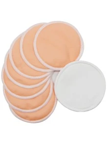 8pcs/Pack Minimalist Nursing Pads, Suitable For Pregnant Women Daily Use - Dusty Pink - View 1