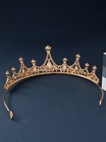 1 Pieza Corona Metálica Para Novia, Accesorio De Fiesta Para Mujer - Rojo - Ver 4