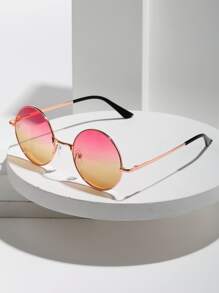 Ombre Retro Beach Style Fashion Glasses (With Glasses Lanyard Included) For Summer Beach Vacation,Outdoor,Travel - Multicolor - View 1