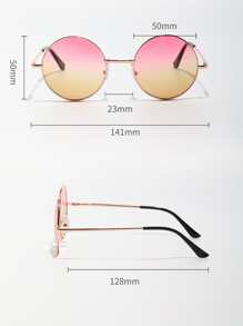 Ombre Retro Beach Style Fashion Glasses (With Glasses Lanyard Included) For Summer Beach Vacation,Outdoor,Travel - Multicolor - View 3