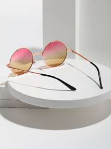 Ombre Retro Beach Style Fashion Glasses (With Glasses Lanyard Included) For Summer Beach Vacation,Outdoor,Travel - Multicolor - View 6