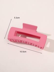 6pcs Geometric Rectangle Design Big Multicolored Hair Claw For Daily Casual Outing Wear Street - Multicolor - View 4