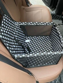 1 Máy Tính In Hình Vải Oxford Có Thể Gập Lại Ghế Trước Xe Thú Cưng Giỏ Đựng Đồ, Thảm Du Lịch Cho Thú Cưng Cho Các Hoạt Động Ngoài Trời - Đen và trắng - Xem 3