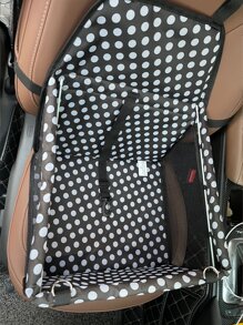 1 Máy Tính In Hình Vải Oxford Có Thể Gập Lại Ghế Trước Xe Thú Cưng Giỏ Đựng Đồ, Thảm Du Lịch Cho Thú Cưng Cho Các Hoạt Động Ngoài Trời - Đen và trắng - Xem 4