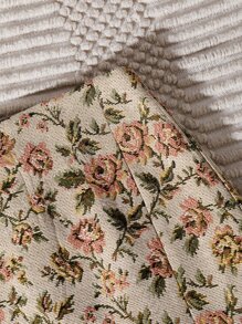 Sweetra 开叉下摆花卉提花裙度假海滩装女装 - 彩色 - 查看 5