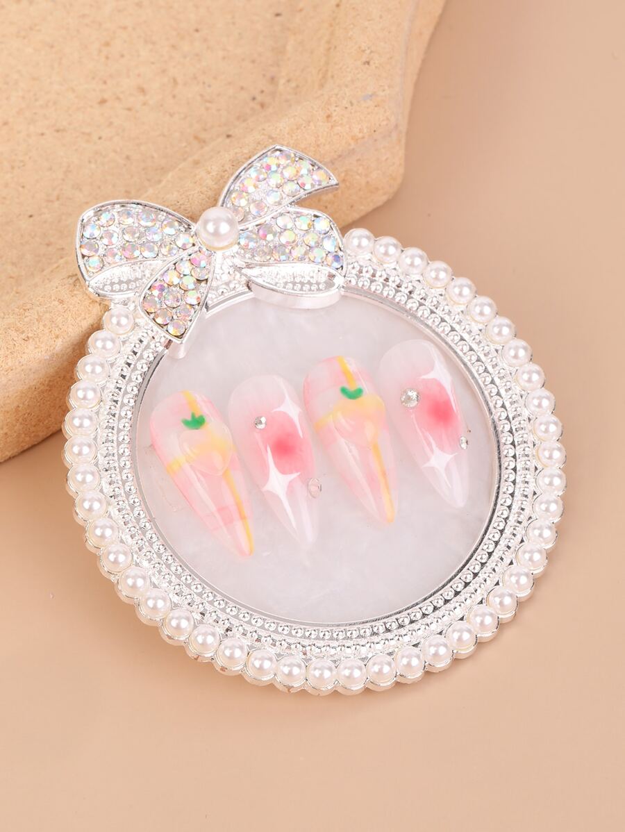 pinpai Móng Tay Nghệ Thuật Vintage Ngọc Trai Bướm Hiển Thị Khung Bảng Thực Hành Đĩa Mẹo - Nhiều màu - Xem 1