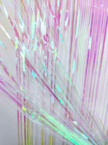 1入組塑膠流蘇窗簾 - 粉色 - 查看 2