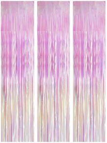 1入組塑膠流蘇窗簾 - 粉色 - 查看 3