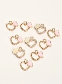 10入組可愛滴油設計鋅合金吊墜,適用於手環,項鍊,耳環DIY製作 - 彩色 - 查看 2