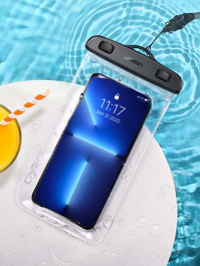  UGREEN Vattentät Väska 6,7 Tum För Mobiltelefon Kompatibel Med 15 Pro Max Kompatibel Med S23 För Sommarsemester, Dykning, Simning, Strand Mobilskal