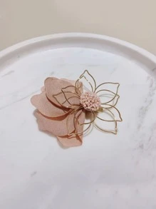 Flower Decor Hair Clip - Multicolor - View 3