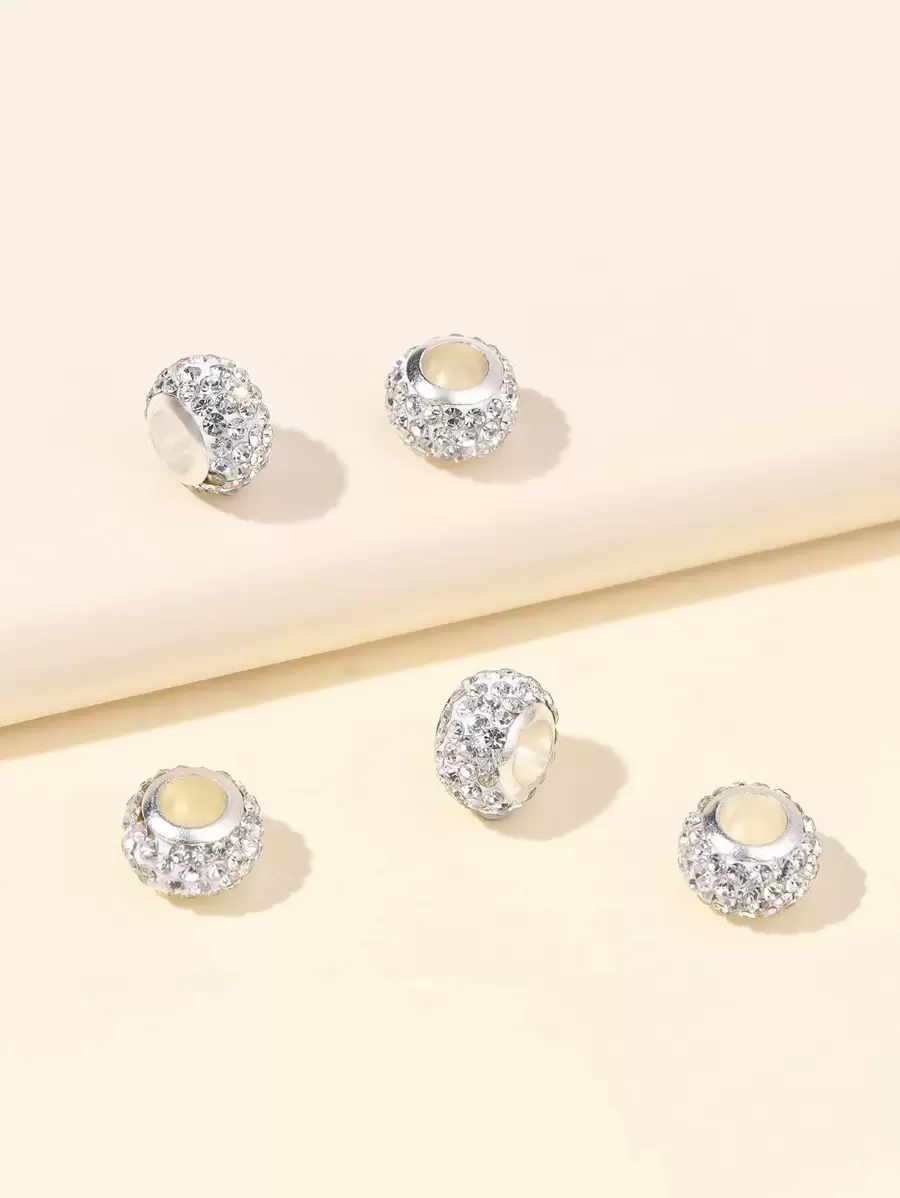 5 piezas con diseño de diamante de imitación cuenta