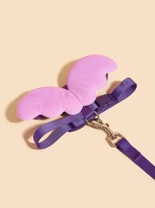 2 piezas Arnés para mascotas con diseño de ala & Correa - Morado - Ver 3
