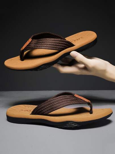Men Two Tone Flip Flops, Fashion Beach Flip Flops